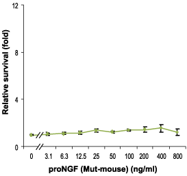 Recombinant mouse proNGF (cleavage resistant) protein